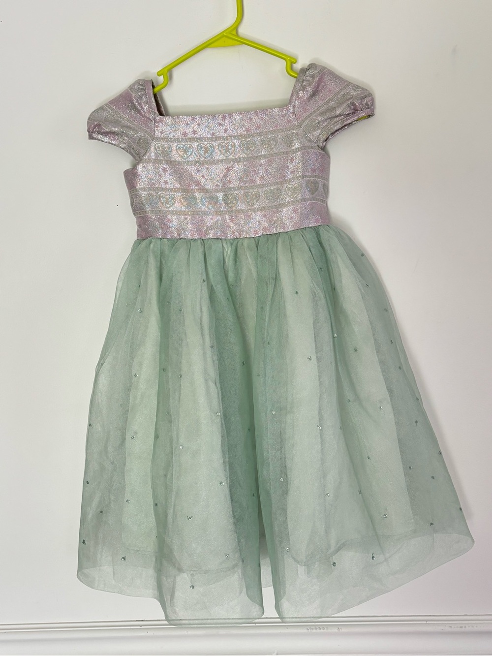 Gymboree Girls Green Tulle Formal Party Dress size 7